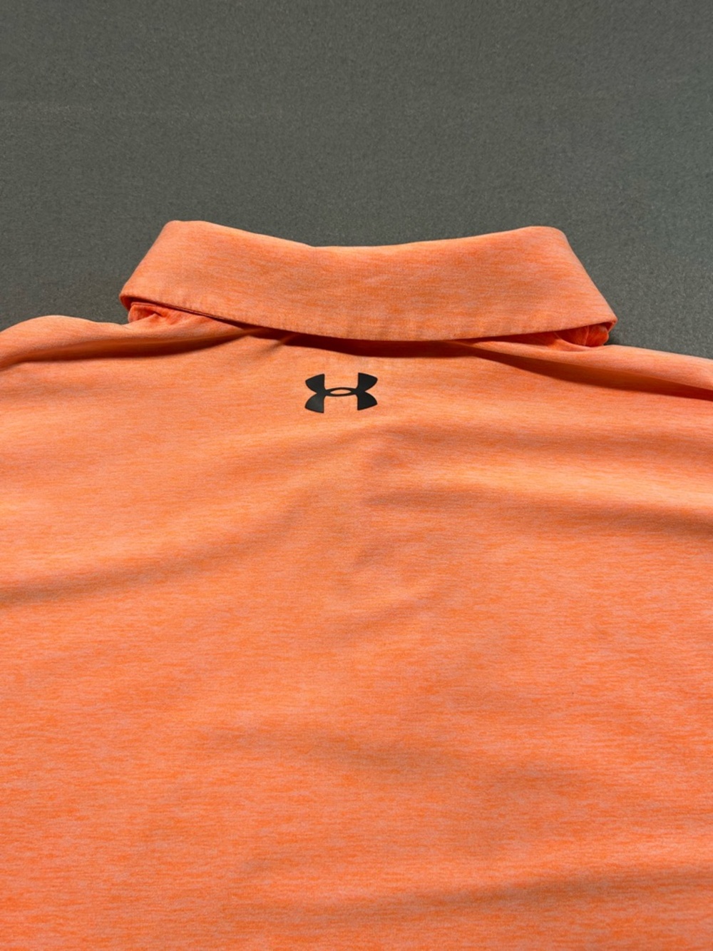 Under Armour Men’s Coral-Orange Polo Golf Shirt - Picture 9 of 14